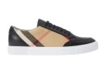 Burberry House Check Cotton and Leather Sneakers 'Black' - DUBAI ALL STAR