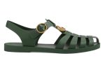 Gucci Rubber Buckle Strap Sandals - Green - DUBAI ALL STAR