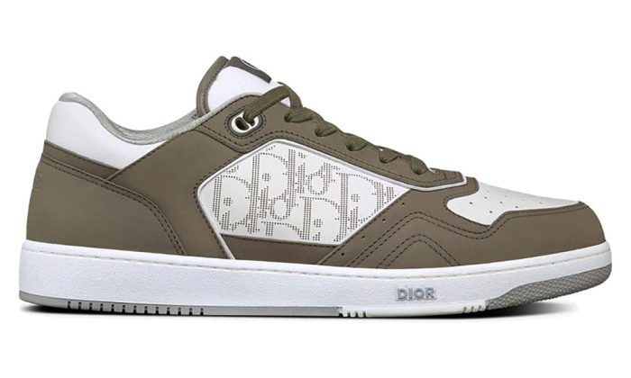 Dior B27 Low Top Sneaker Galaxy Oblique White Olive Nubuck - DUBAI ALL STAR