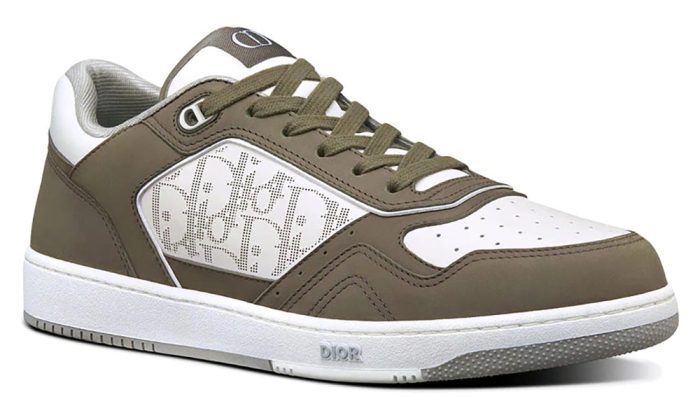 Dior B27 Low Top Sneaker Galaxy Oblique White Olive Nubuck - DUBAI ALL STAR