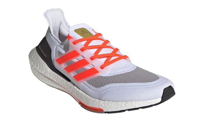 Adidas Ultraboost 21 "White - Solar Red - Gold Met" - DUBAI ALL STAR