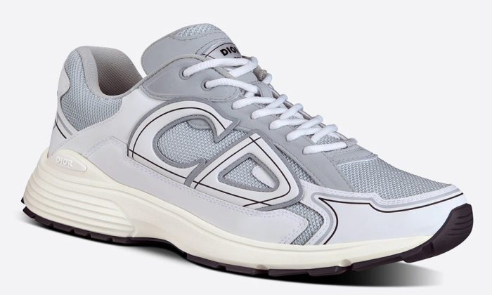 DIOR B30 SNEAKER "Gray Mesh and White Technical Fabric" - DUBAI ALL STAR