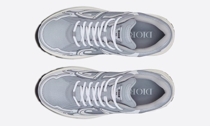 DIOR B30 SNEAKER "Gray Mesh and White Technical Fabric" - DUBAI ALL STAR