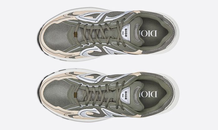 DIOR B30 SNEAKER "Olive Mesh and Cream Technical Fabric" - DUBAI ALL STAR