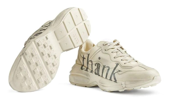 Gucci Rhyton 'think/thank' print sneaker - DUBAI ALL STAR