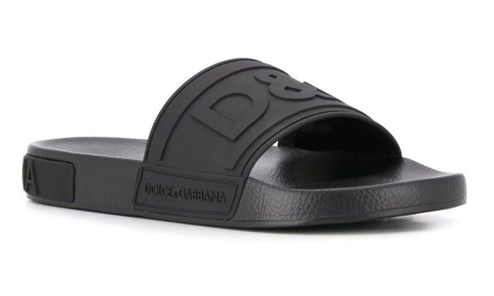 Dolce & Gabbana embossed logo slides - DUBAI ALL STAR