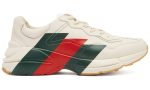 Gucci White Rhyton Web Chunky Sneakers - DUBAI ALL STAR