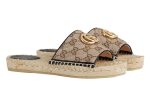 Gucci Women's Brown GG Matelassé Canvas Espadrille Sandal - DUBAI ALL STAR