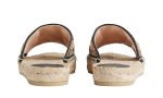 Gucci Women's Brown GG Matelassé Canvas Espadrille Sandal - DUBAI ALL STAR