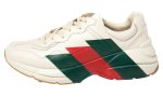 Gucci White Rhyton Web Chunky Sneakers - DUBAI ALL STAR