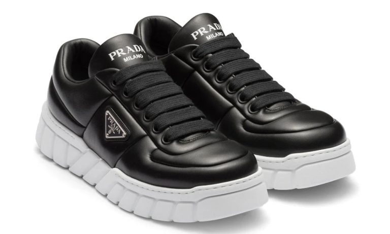 Prada padded leather sneakers 'Black' - DUBAI ALL STAR