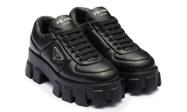 Prada Soft 55mm leather lace-up shoes - DUBAI ALL STAR