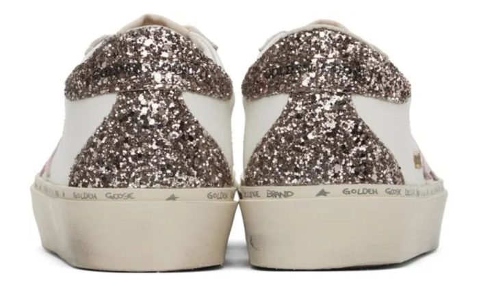 Golden Goose Hi Star 'White Antique Pink Glitter' - DUBAI ALL STAR