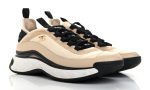 Chanel Velvet Calfskin & Mixed Fibers Sneaker 'Beige' - DUBAI ALL STAR