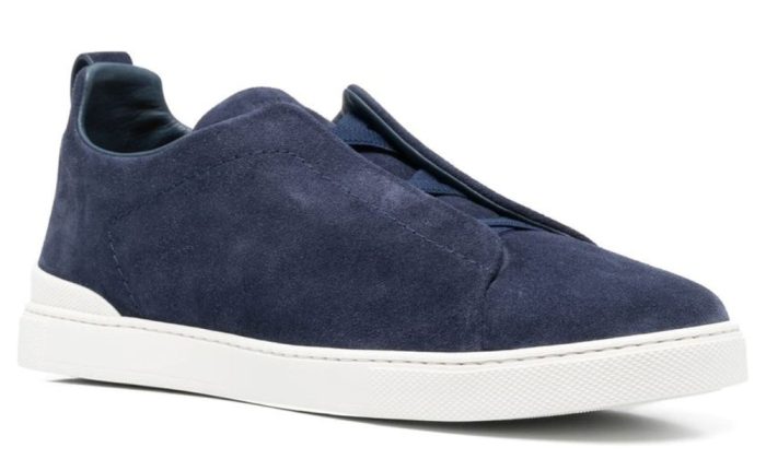 Zegna slip-on suede sneakers "Blue" - DUBAI ALL STAR