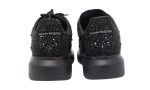 Alexander McQueen oversized Black Crystal Embellished Leather Oversized Sneakers - DUBAI ALL STAR