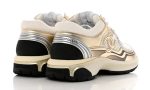 Chanel Fabric & Laminated White, Gold & Silver Low Top Sneakers - DUBAI ALL STAR