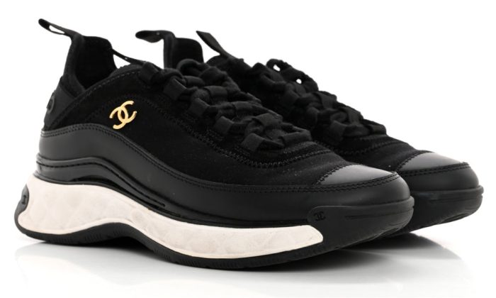 Chanel Velvet Calfskin & Mixed Fibers Sneaker 'Black' - DUBAI ALL STAR