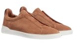 Zegna Triple Stich leather sneakers "Tobacco" - DUBAI ALL STAR