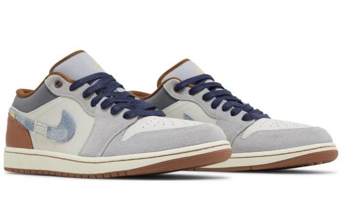 Air Jordan 1 Low SE 'Repaired Denim Swoosh' - DUBAI ALL STAR