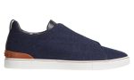 Zegna Cotton Denim Triple Stitch™ Sneakers "Blue" - DUBAI ALL STAR