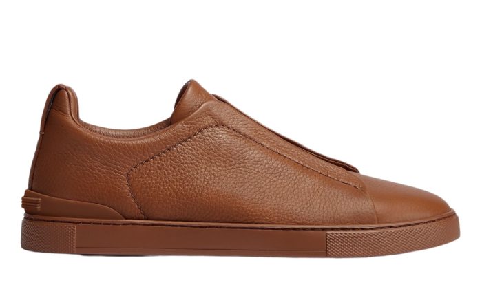 Zegna Triple Stich leather sneakers "Vicuna" - DUBAI ALL STAR