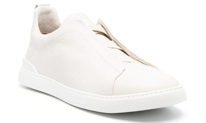 Zegna Triple Stich leather sneakers "White" - DUBAI ALL STAR